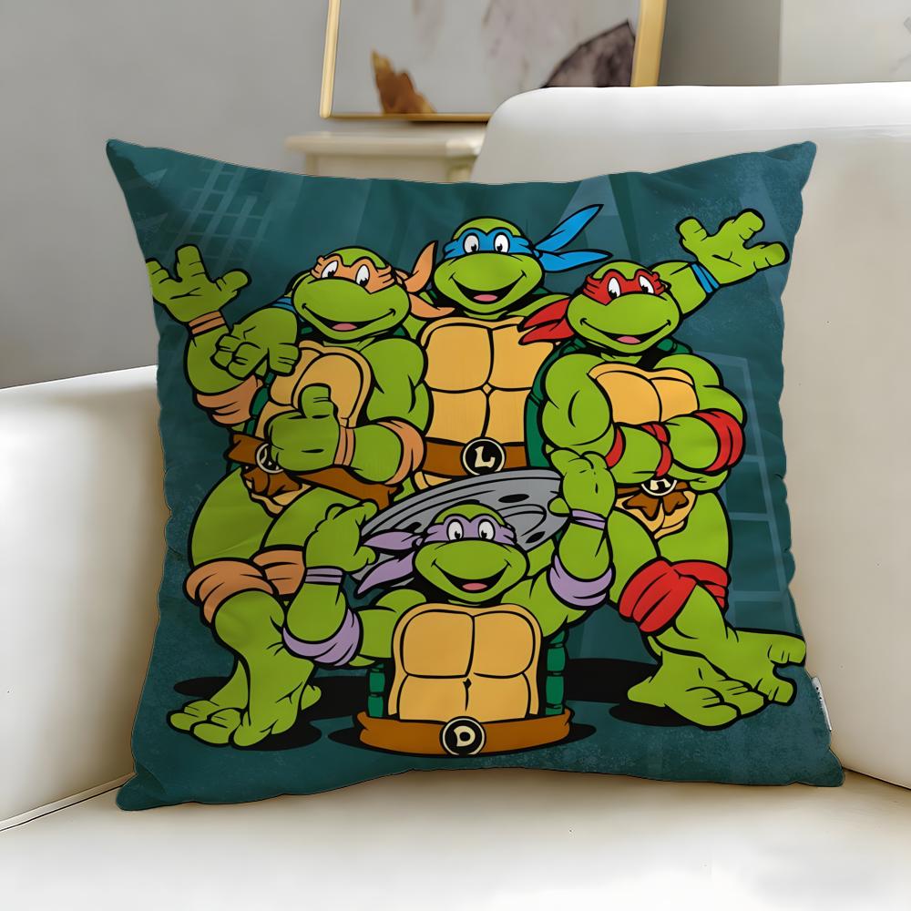 Мультяшная наволочка Черепашки-ниндзя – Мягкая и легко стирающаяся наволочка для подушки – Универсальная для дивана, кровати, путешествий и офиса