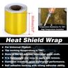A Gold 2'' Thermal Exhaust Tape Air Intake Heat Insulation Shield Wrap Reflective Heat Barrier Self Adhesive Engine 2 Inch 5/10M