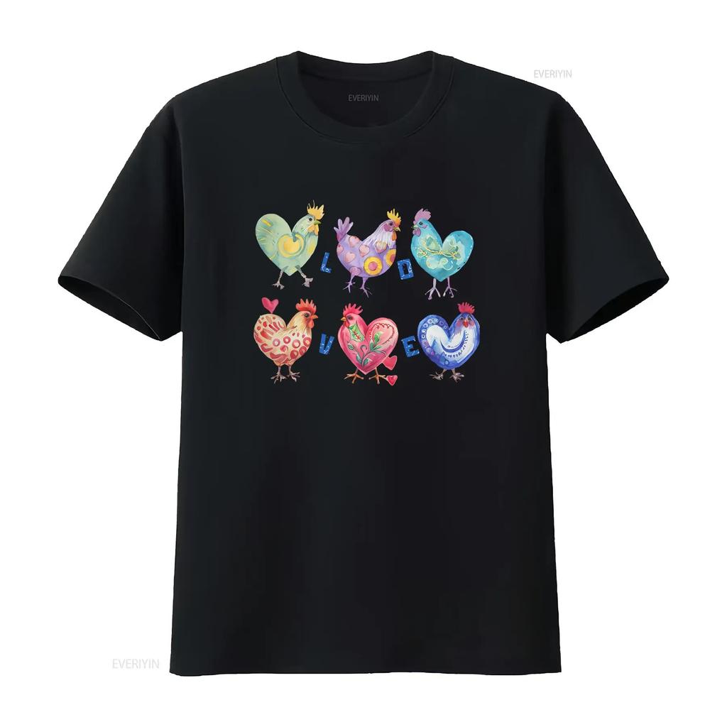 Chicken Lover T Shirt Valentine s Day Farm Life Apparel for Organic Egg Enthusiast Coop Retro vintage Washed fashion homme