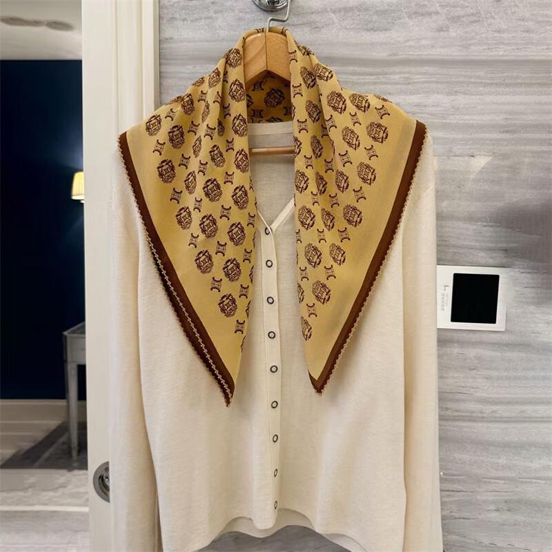 NINA SOLOR Triumphal Arch Crepe De Chine Silk Scarf