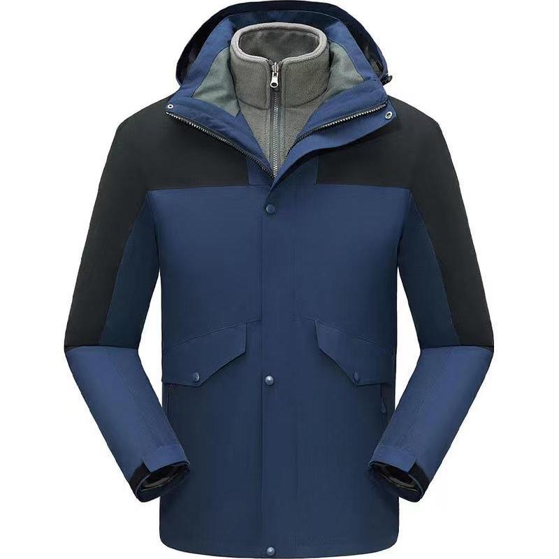 Женские и мужские 3 в 1 водонепроницаемые зимние куртки теплая ветровка уличное пальто термофлисовая подкладка капюшон флисовая подкладка теплая рабочая одежда большой карман