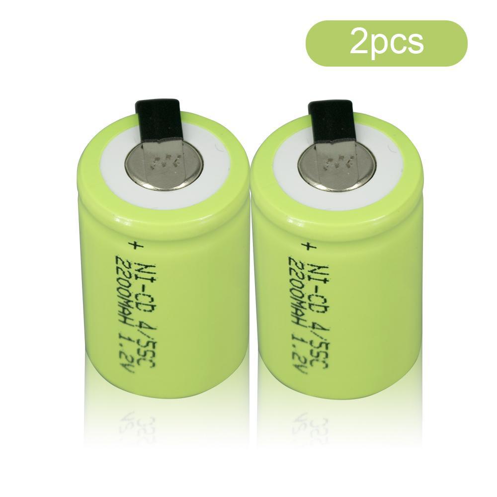 Аккумулятор 1,2 В, 2200 мАч, 4/5SC, ​​4/5 Sub C, NI-CD, со сварочными выступами, аккумуляторная батарея для отвертки, электрическая ручная дрель