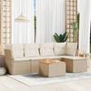 VidaXL Garden Lounge Set with Cushions 6 Pcs Beige Braided Resin 3223615