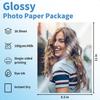 Glossy Photo Paper 8.5 X 11 36 Sheets Inkjet Photo Printer Paper Instant Dry Picture Paper for DIY Chip Bag Flyers Cards Calend