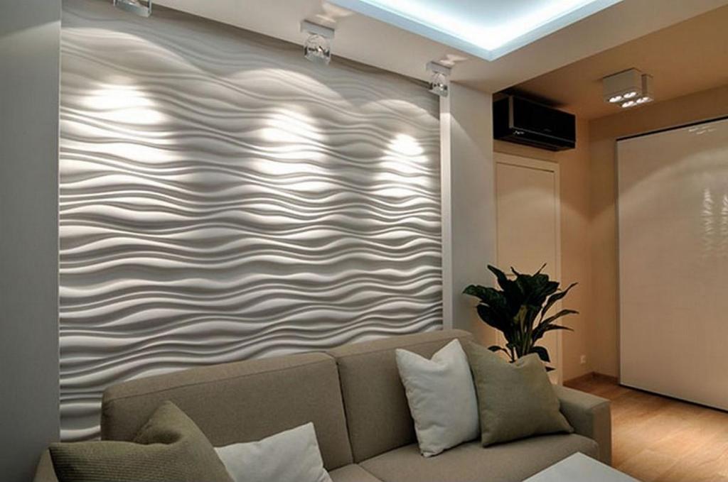 3D Wall Panel Mold for Gypsum, Plaster or Concrete Tile for Decorative Wall Panels 'Force'