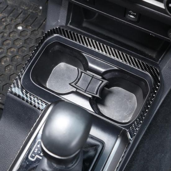 Real Carbon Fiber Central Control Storage Box Trim Kit For Toyota Tacoma 2015-20