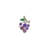Exquisite Mini Crystal Grape Brooch - Cute Anti-Exposure Fixed Buckle Collar Pin for Women