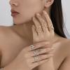Ingemark 3Pcs Unique Irregular Smooth Rings Set Women Vintage Geometric Gold Color Lava Open Ring Couple Wed Accessories Gift