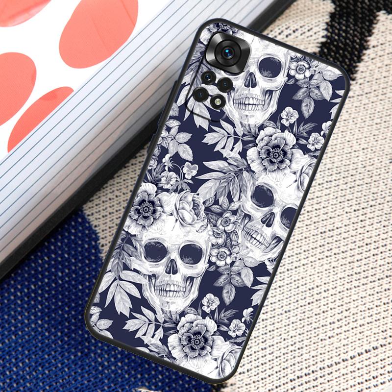 Gothic Fashion Skull Case For Xiaomi Redmi Note 12 8 9 10 11 Pro 9S 10S 11S 8T Redmi 10 12C 9C 10A 10C Coque