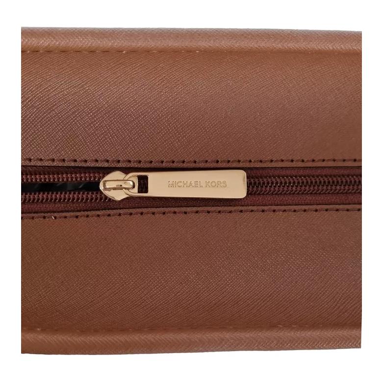 Michael Kors Mk Jet Set Travel Однотонная Винтажная Большая Вместимость Подвеска с Логотипом-Буквой Кожаная Сумка-Тоут для Поездок и Повседневного Использования Сумка для Покупок Сумка через Плечо 35F0GTVT9L-LUGGAGE