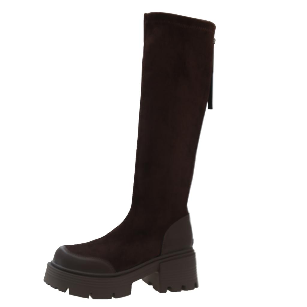 Winter Round Head 2024 Hot Sale Ladies Knee Length Boots Non-slip New Wear Resistant Non-slip Fashion Outdoors Women Shoes