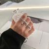 Набор колец серебряного цвета в стиле панк для женщин, готическое кольцо, геометрические украшения, 2023, аксессуары