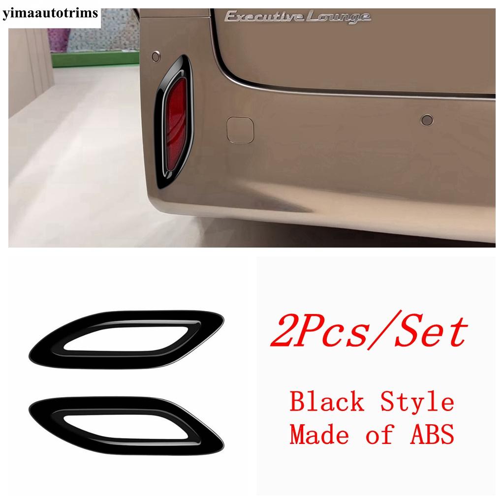 Car Rear Fog Light Lamp Frame Decoration Cover Trim For Toyota Alphard Vellfire 40 Series 2024 Chrome / Black Accessories