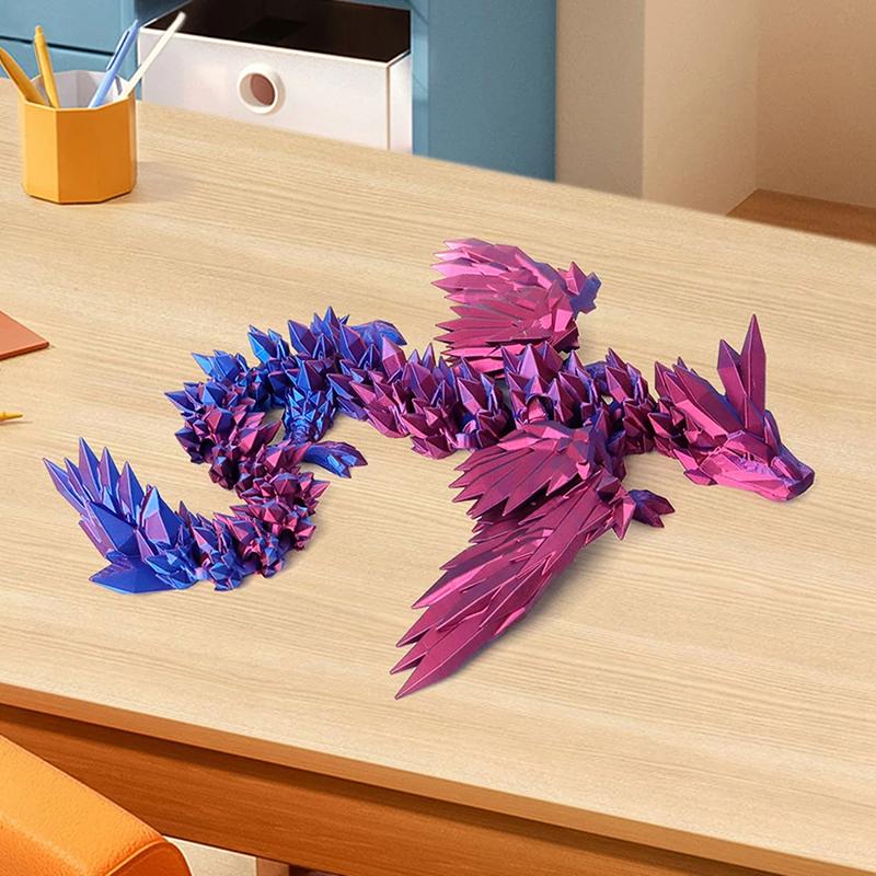 3D-печатные украшения для гостиной Фэйлун, подвижный дракон с крыльями с несколькими шарнирами, настольный домашний декор