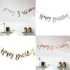 Gold Silver HAPPY BIRTHDAY Letter Flag Banner Bunting Garland Birthday Party Baby Shower Decoration