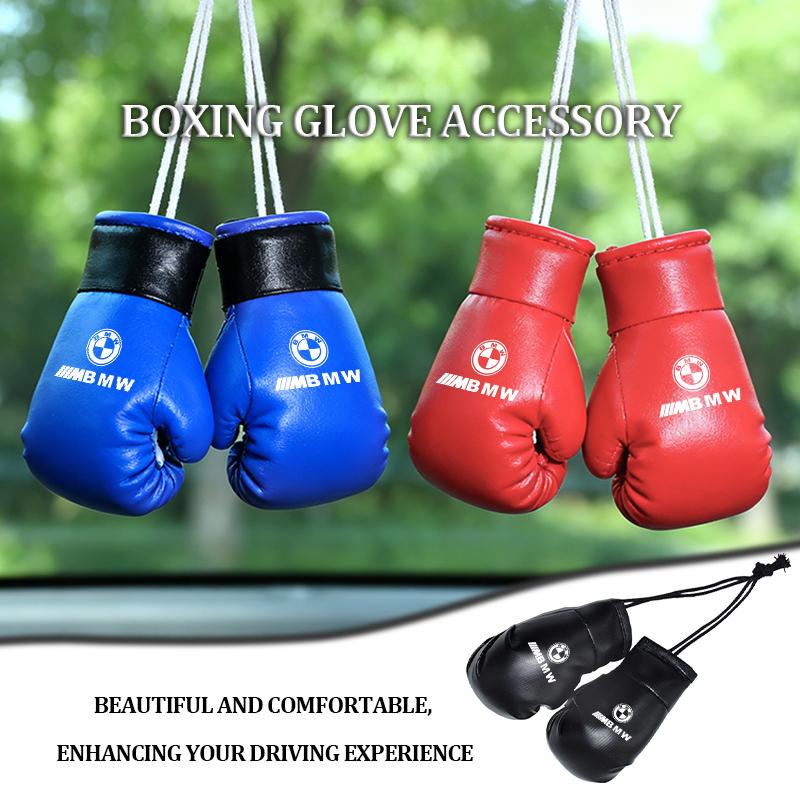 2pcs Mini Boxing Gloves Car Pendant Home Wall Hanging Decoration For BMW M Performance Alpina M3 M5 M6 X1 X3 X4 X5 G20 OF8
