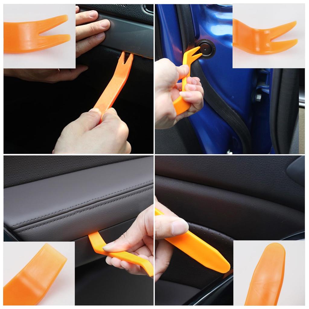 TORMEN Interior Peeling Inner Lining Peeling Removal Tool Automotive Rivet Dash Door Radio Trim Panel Peeling 4 Pieces (Reinforcement)