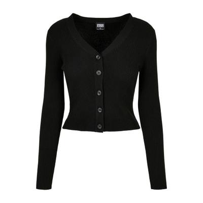 Женский короткий вязаный кардиган в рубчик Urban Classics