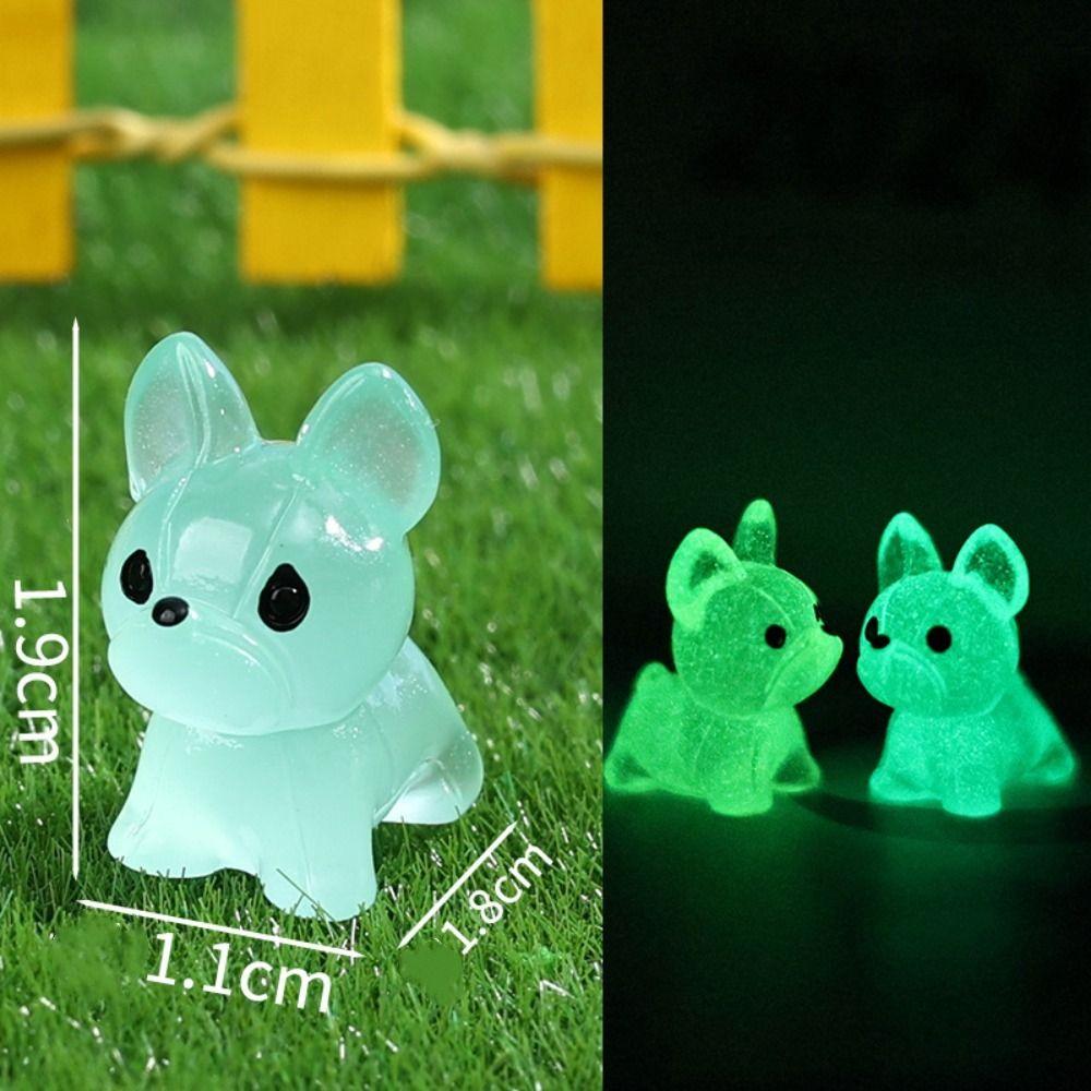 Glow In The Dark Miniature Dog Figurine Micro Landscape Decoration  Home Decoration Accessories