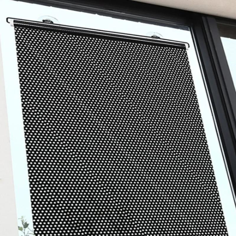 Retractable Shading Curtain Car Auto Side Window Roll Curtain Household Living Rooms Sun Shading Rolling Blinds Windshield Cover