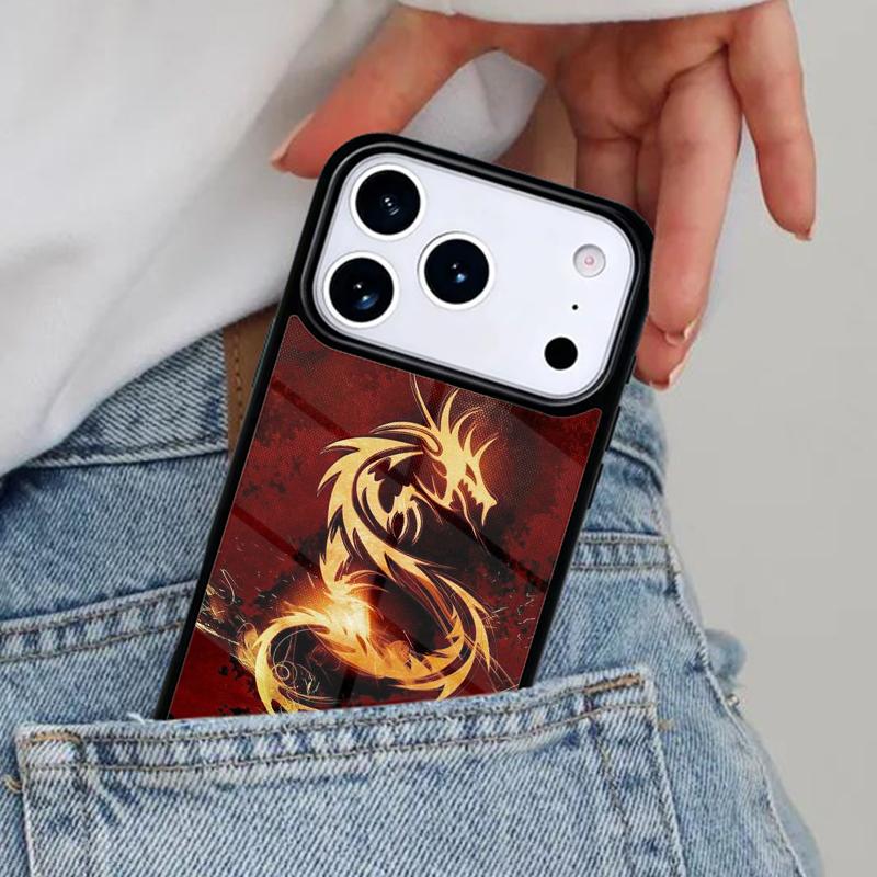 Легендарный Чехол для Телефона с Китайским Драконом для iPhone 17ProMax 12 13 14 15 16e 17 Pro Max Plus Air Cover