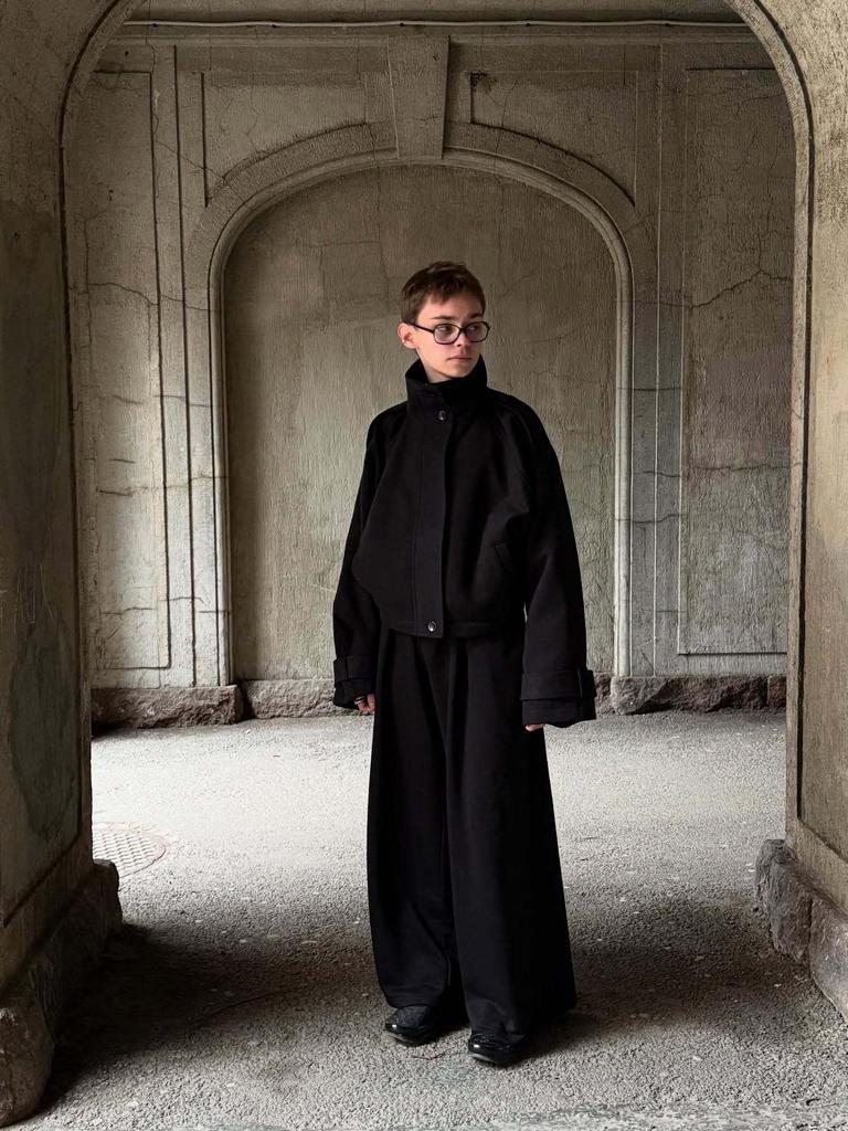 Женская однобортная commuter-куртка с воротником-стойкой - Европейская и американская осенне-зимняя коллекция 2025