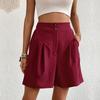 Summer Women's Shorts Loose Pants Casual Women's High Waist Wide Leg Shorts