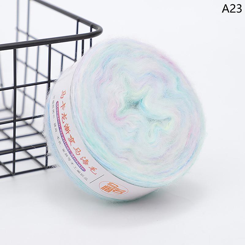 Градиентная разноцветная мохеровая разноцветная радужная пряжа 165 метров, ручная работа, мягкая пряжа для вязания крючком свитера, куртки