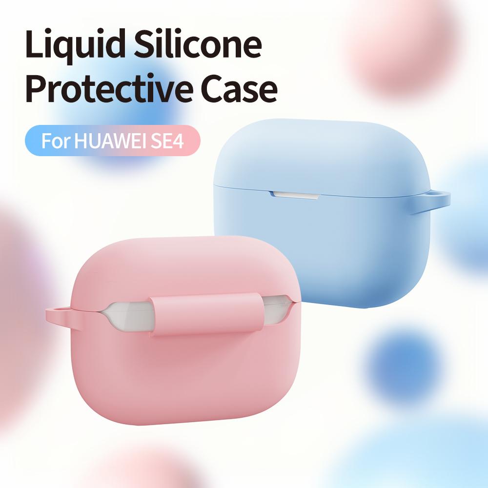 Силиконовый чехол для Huawei FreeBuds SE4, сплошная крышка, ударопрочный защитный чехол для Huawei FreeBuds SE 4, с крючком