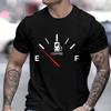 Men's Brand T-Shirts Summer Men's T Shirt Clothing Oversized Men Street Tshirt Coffee Fuel Gauge Indicator Print Graphic T Shirt