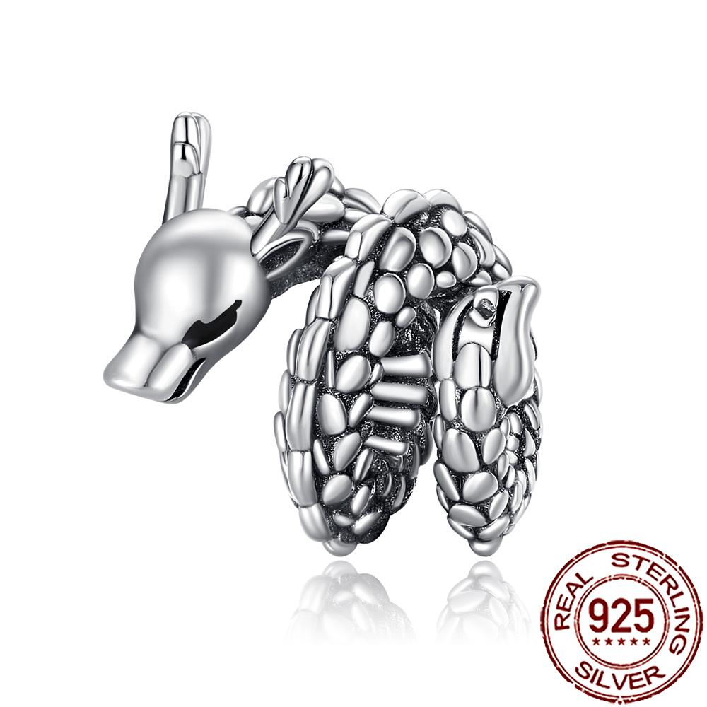 New Charms 925 Silver Cat Dog Flamingo Chameleon Axolotl Animal Beads Fit Bracelet Necklace Women DIY Jewelry