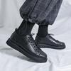 Модная повседневная мужская обувь Минималистичные модные и универсальные стили Деловая офисная Уличная повседневная молодежная обувь Качество Взрослая Черная
