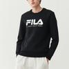 Men's FILA Sweatshirts Men's Jet Black Crew Neck Moderate Regular