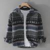 Men's Trendy Loose-Fit Long-Sleeve Flannel Shirt - Autumn & Winter Casual Wear (9110)
