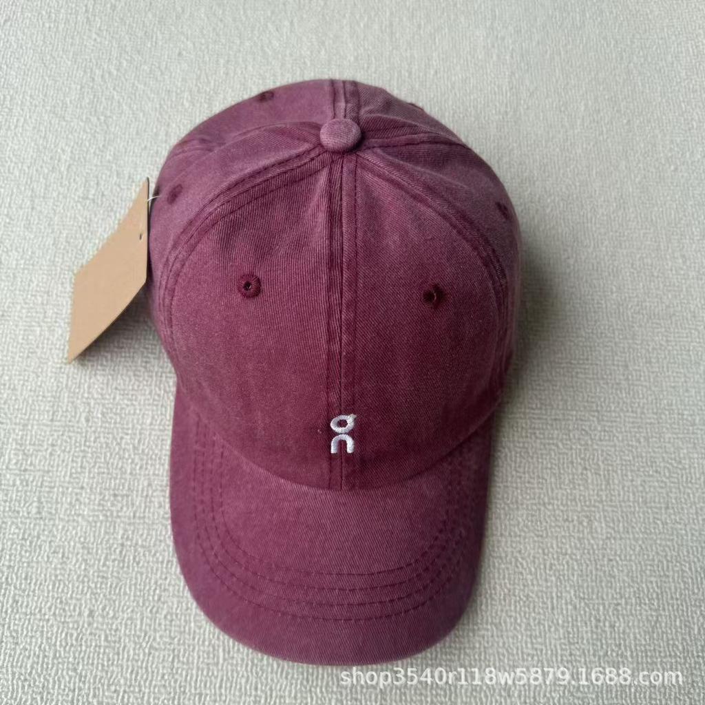 26ssqc Angpao men's and women's retro soft-top baseball cap with letter embroidery, wide brim for sun protection and face coverage