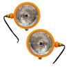 APSMOTIV Tractor Headlight Assembly Pair – 12V Bulbs Fits Ford ,Massey Ferguson,Case/IH ,David Brown, Oliver OC3 Dozer Yellow Housing
