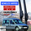 Для Opel Combo B 1994-2001 автомобильный стеклоочиститель U-образный мягкий резиновый бескаркасный без кронштейна автомобильные дворники 18"+18"