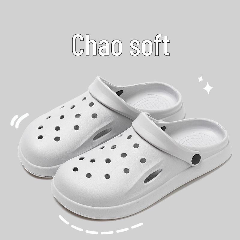 Дышащие Толстоподошвенные Закрытые Пляжные и Садовые Туфли для Мужчин и Женщин - Удобные Летние Шлепанцы в Парном Стиле