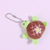 Cartoon Turtle Plush Doll Keychain Anti-Lost Keyring Children Fluffty Keyring Stuffed Animal Doll School Bag Pendant