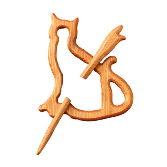 Деревянная брошь в виде животного Милая собака кошка булавка для свитера ручной работы птица кролик медведь черепаха брошь-булавка для свитеров шарфов шалей