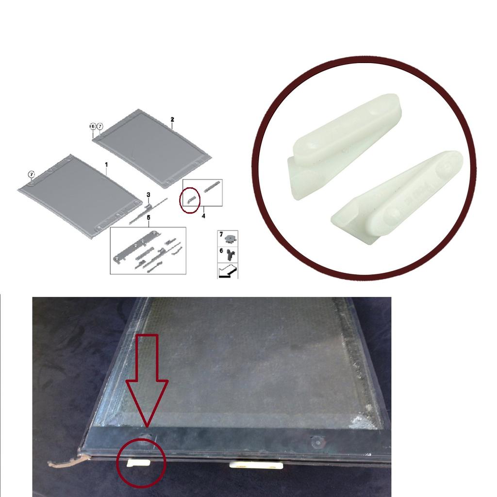 BSR29 Sunroof Curtain Slider Suspended Headliner Parts Rear 54137155683 for BMW 3 E91 5 E61 X3 E83 X5 E53 E70