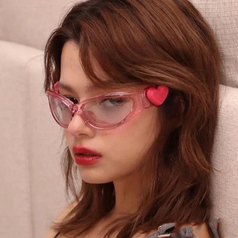 Sweet Style Sunglasses for Women Y2K Stylish UV Protection Outdoor Sun Glasses Korean Stylish Sunglasses Women