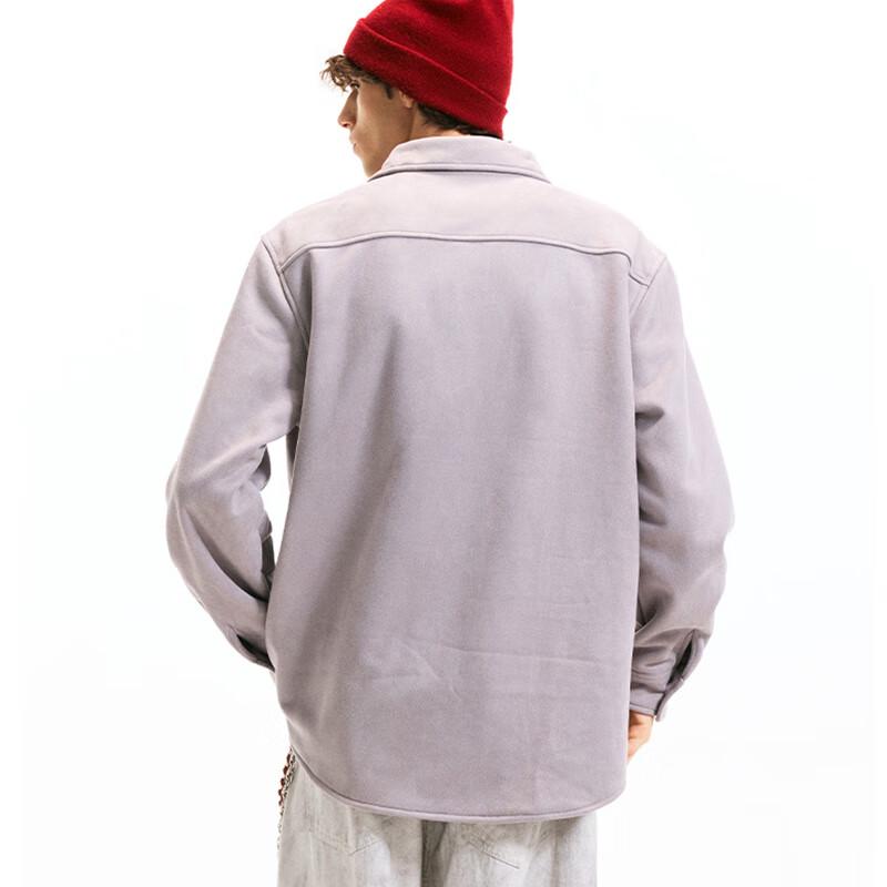 Fingercroxxit Unisex Fleece-Lined Suede-Look Winter Jacket