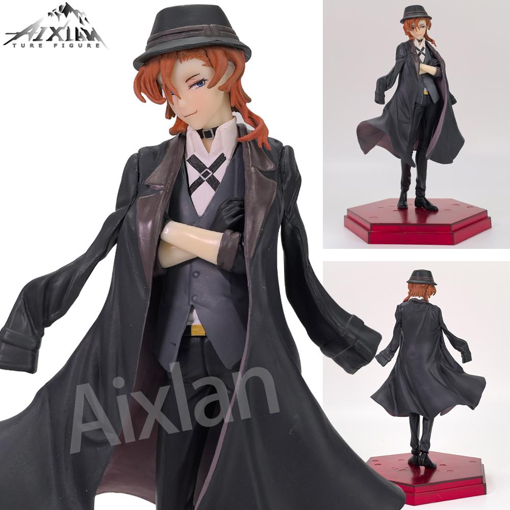 18см Фигурка Бродячие Псы Великого Дома Накахара Тюя Дазай Осаму ПВХ Фигурка Действия Коллекционная Модель Игрушки Подарок Ребенку Украшения Кукла Игрушка