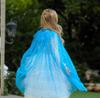 Panegy Frozen Elsa Hooded Cape for Girls, Perfect for Halloween, Cosplay, Princess Events, Parties, Disney, and Christmas. Size M.