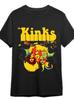 Мужская черная хлопковая футболка с ярким психоделическим узором Kinks – Мягкая, удобная