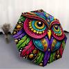 1pc Colorful Owl Mandala Folding Umbrella With Excellent UV Protection, 8 Ribs Casual Durable Lightweight Portable Travelling Umbrella For M