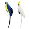 Artificial Birds Model Sculpture Feathered Parrot Macaw Bird Simulation for