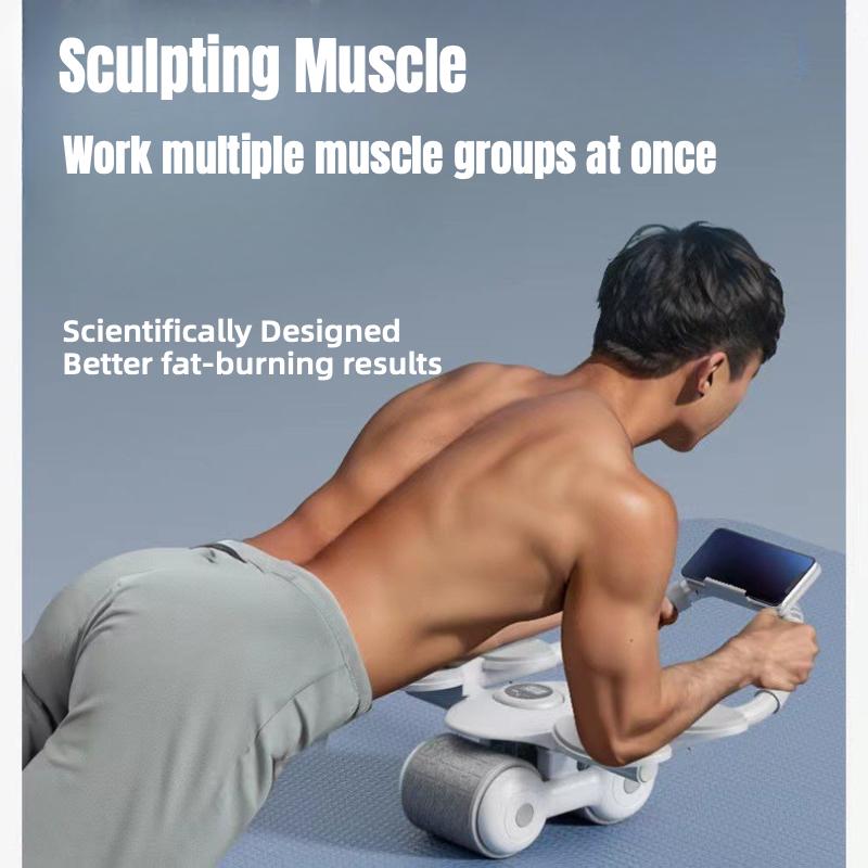 Колесо для пресса с автоматическим отскоком, двойной локтевой упор, сгибание мышц живота, упражнения для пресса, фитнес-оборудование для домашнего использования, фитнес-оборудование для мужчин и женщин