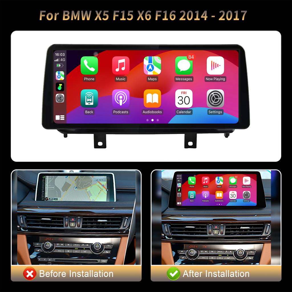 12,3" для BMW X5 F15 X6 F16 2014-2017 Android 14 автомобильное радио мультимедиа 4G GPS навигация Bluetooth стерео CarPlay сенсорный экран